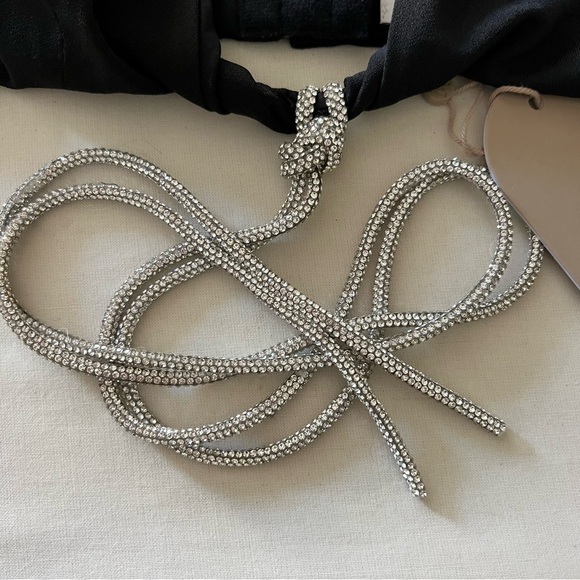 Meshki Sweeney Diamante Bralette Top in Black - Picture 8 of 16